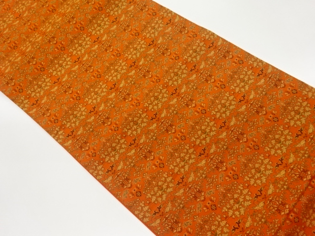 JAPANESE FUKURO OBI / WOVEN FLORAL PLANTS